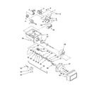 Inglis INQ225300 motor and ice container parts diagram