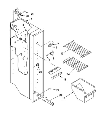 Freezer liner parts