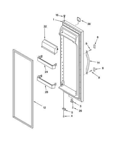 Refrigerator door parts