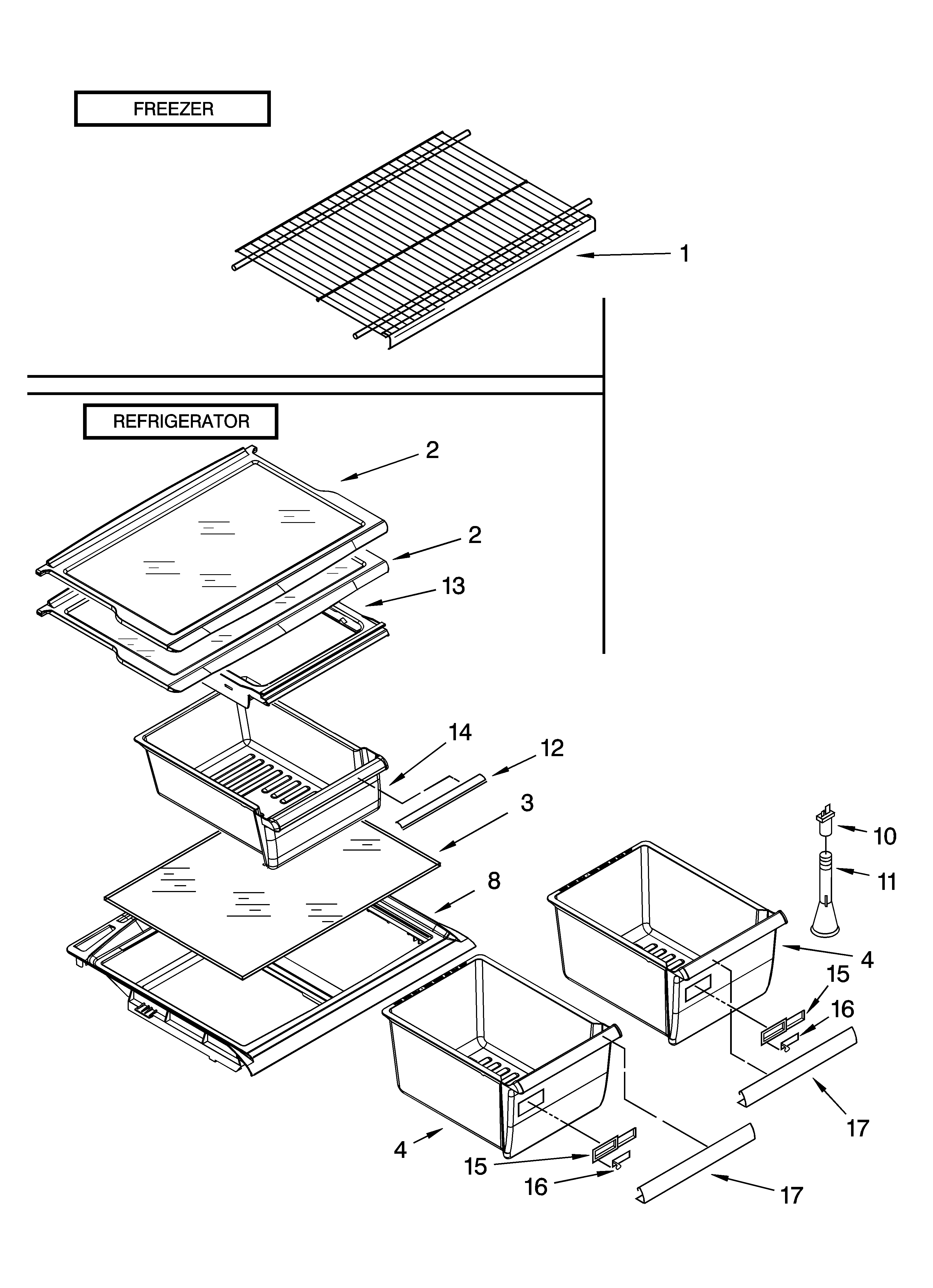 SHELF PARTS, OPTIONAL PARTS