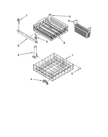 Dishrack parts, optional parts