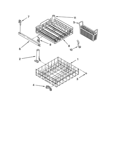 Dishrack parts, optional parts (not included)