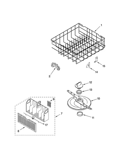 Lower dishrack parts, optional parts (not included)