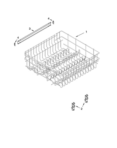 Upper rack and track parts