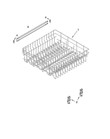 Upper rack and track parts