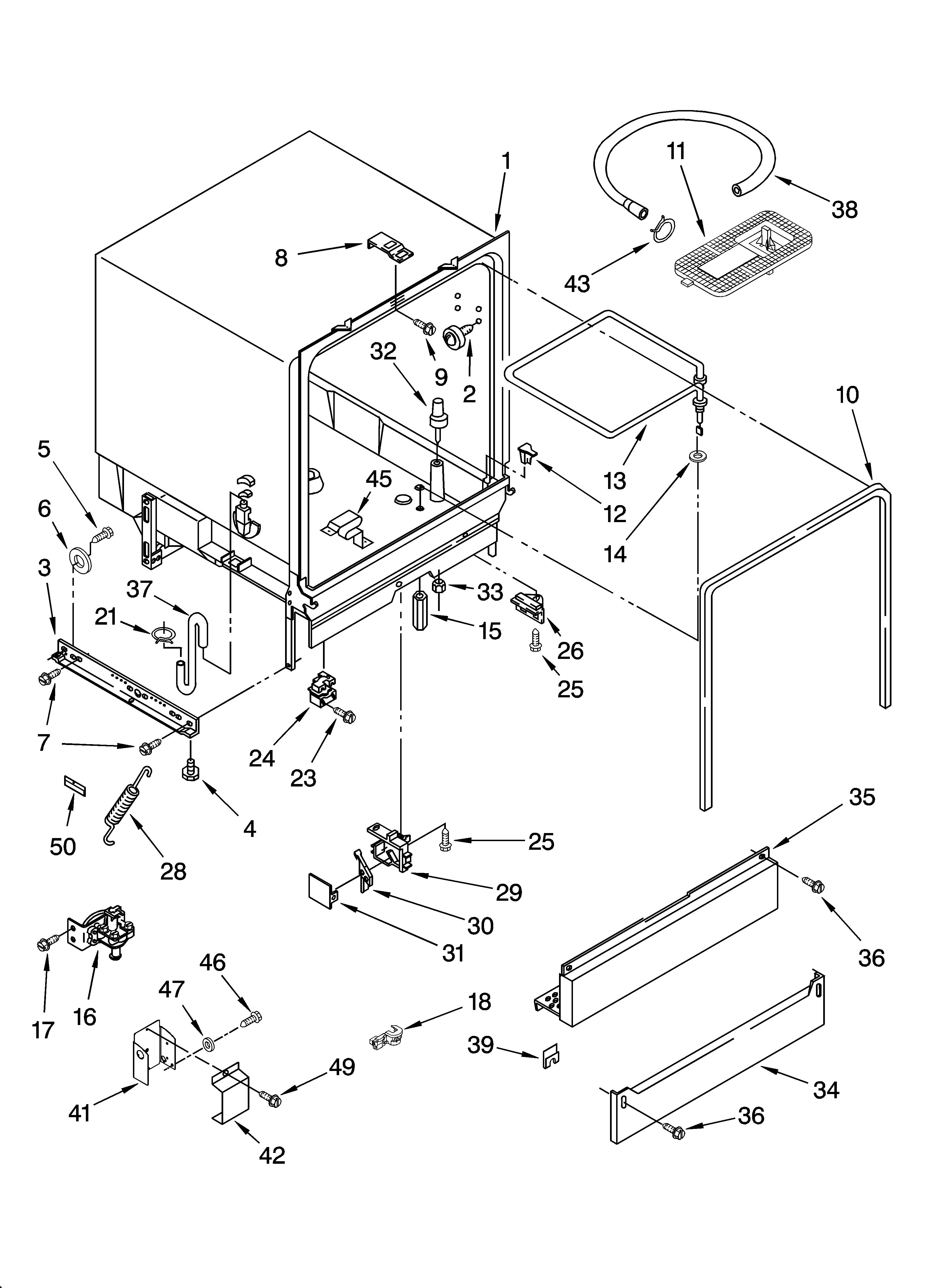 Tub assembly parts