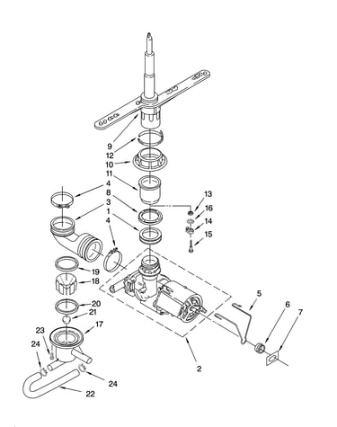 Pump and spray arm parts