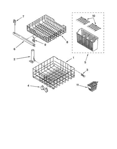 Dishrack parts, optional parts (not included)