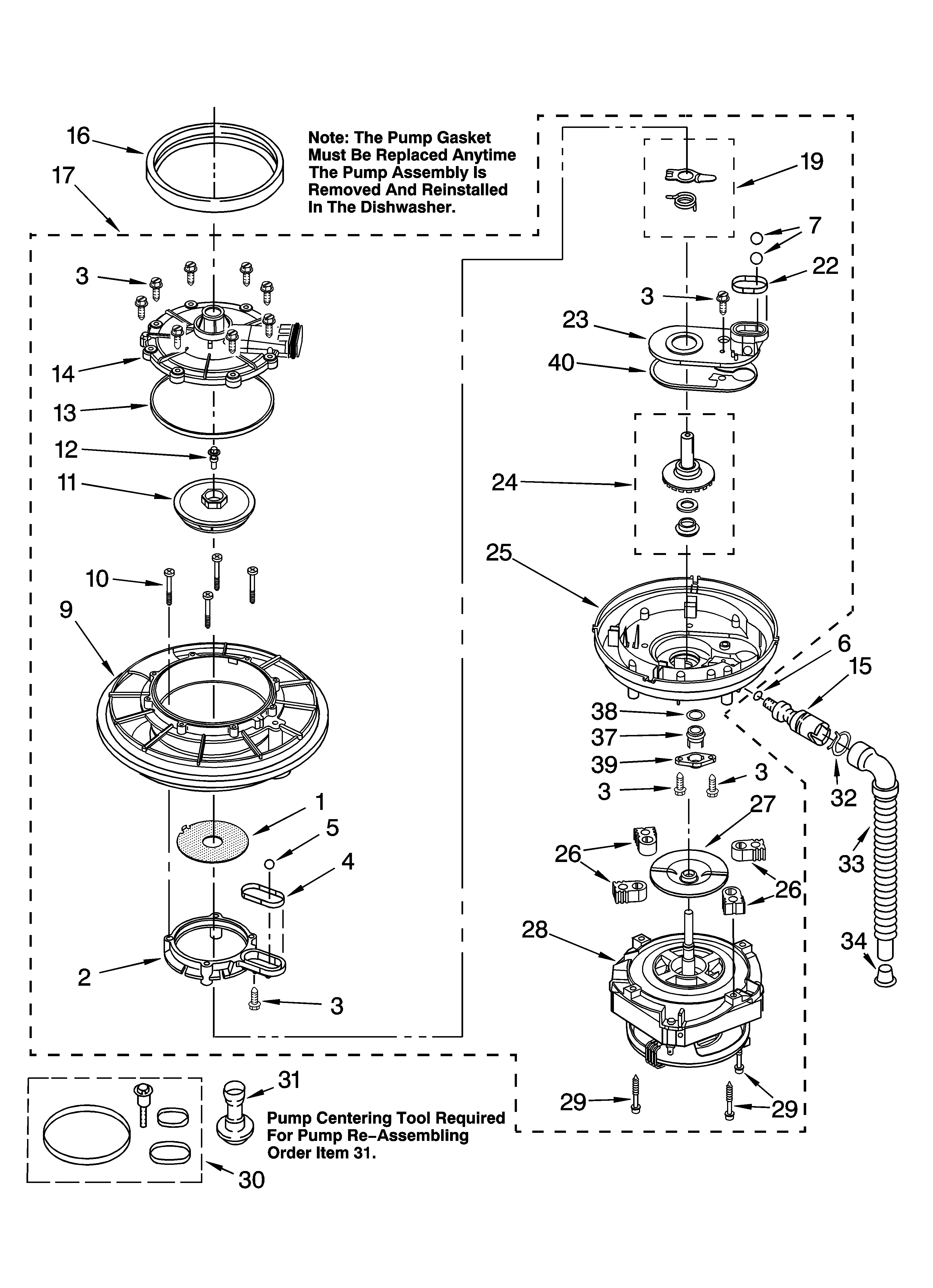 Pump and motor parts