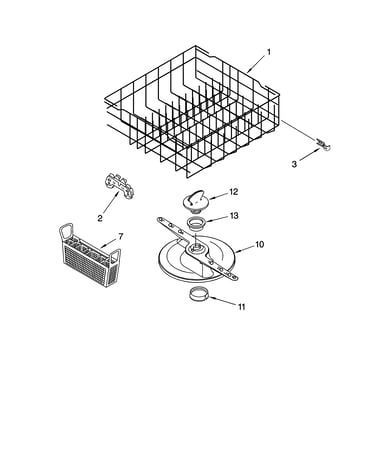 Lower dishrack parts, optional parts (not included)