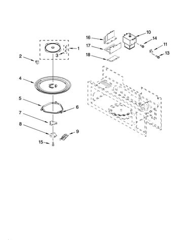 Magnetron and turntable parts