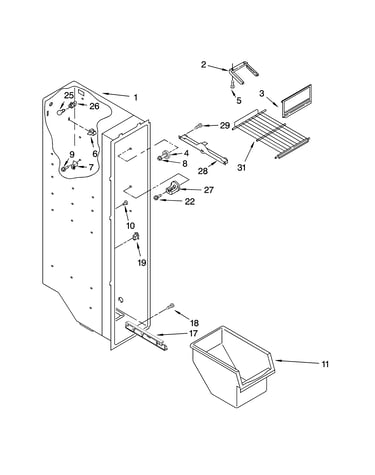 Freezer liner parts