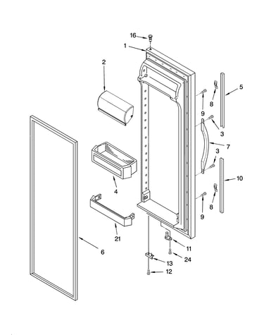 Refrigerator door parts