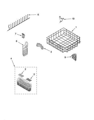 Lower rack parts, optional parts (not included)