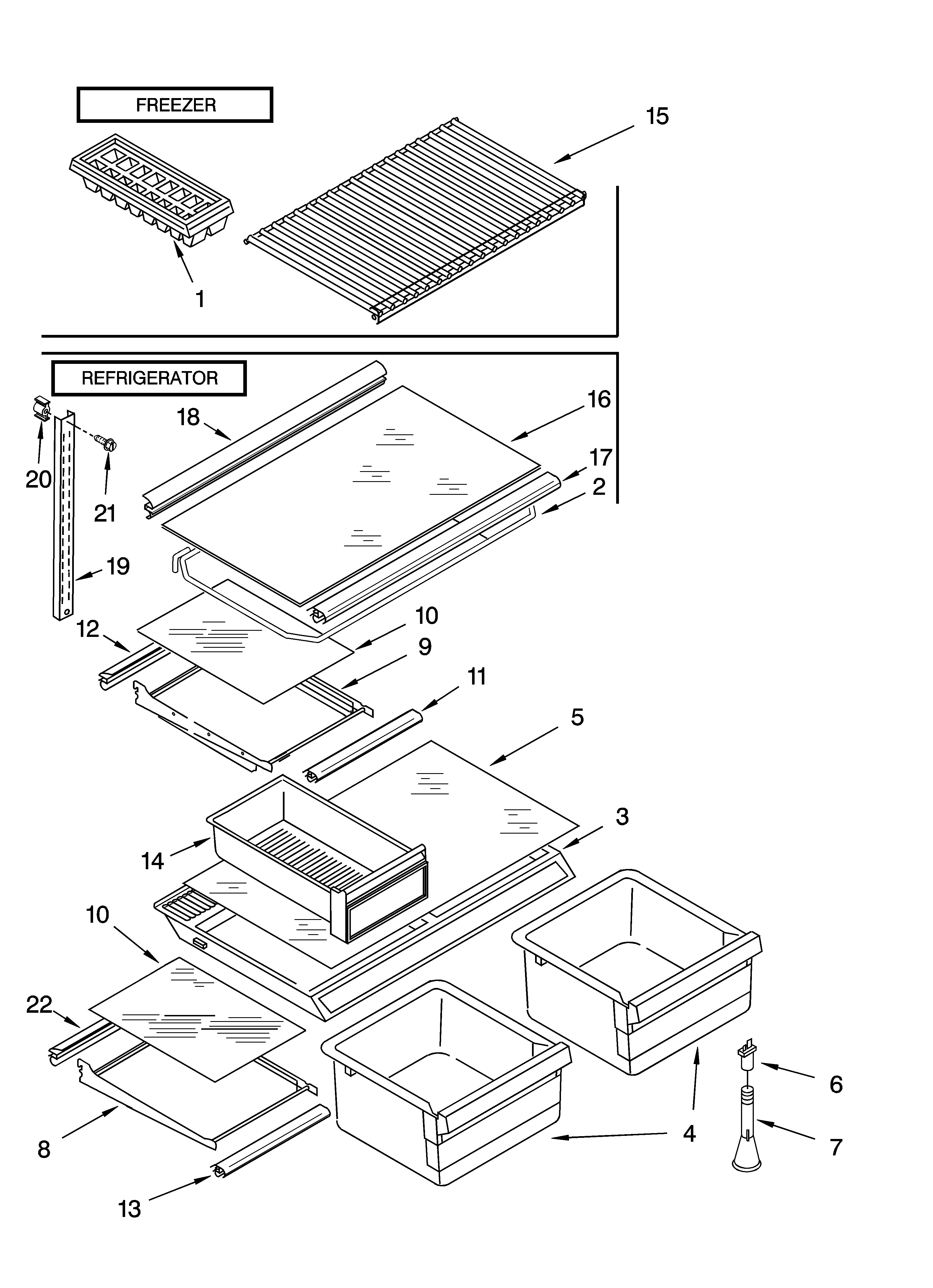 SHELF PARTS, OPTIONAL PARTS