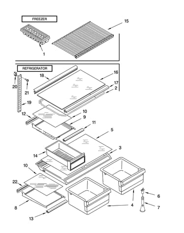 Shelf parts, optional parts