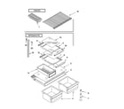 Whirlpool YET18RKXJW00 shelf parts, optional parts diagram