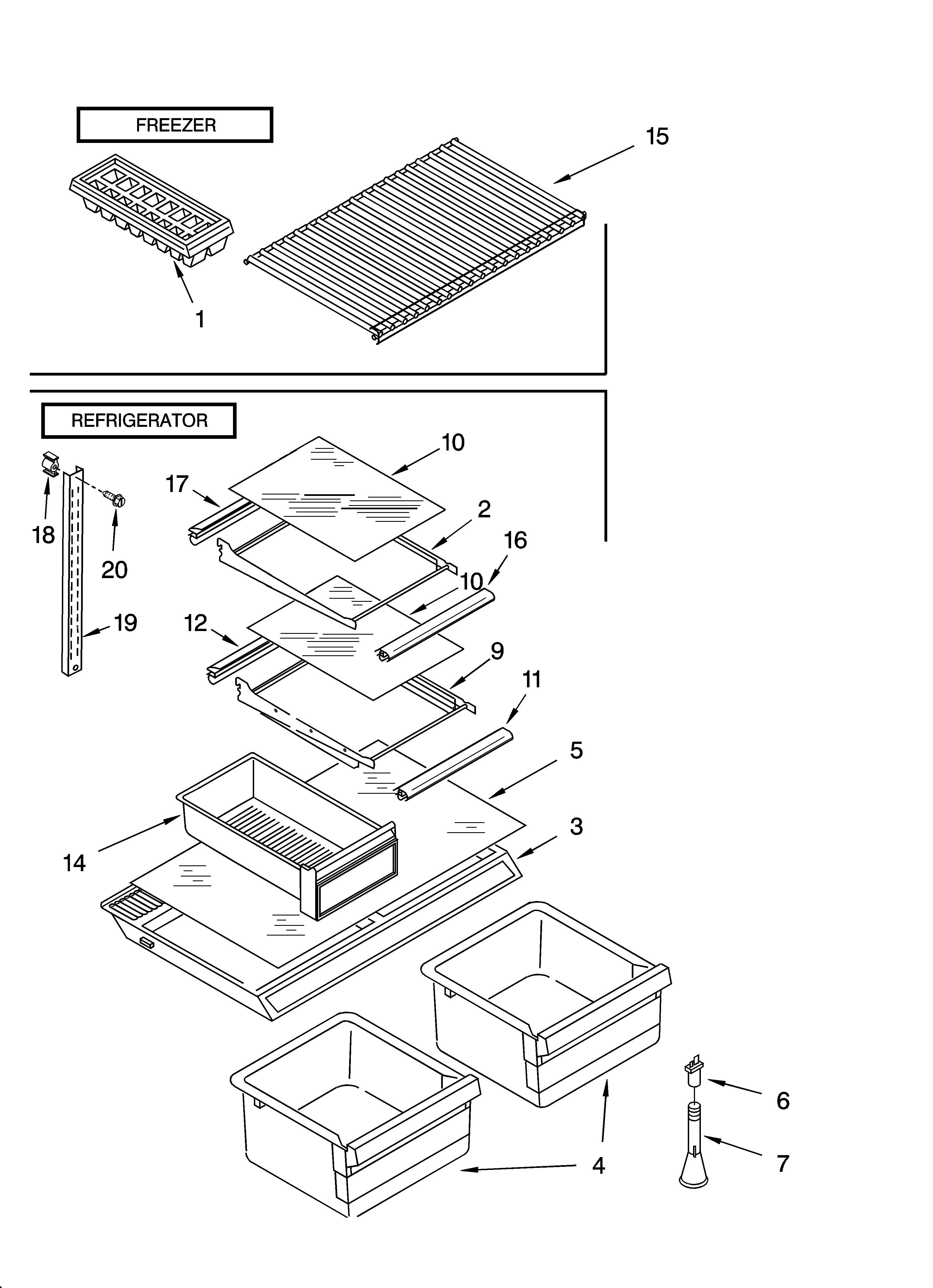 SHELF PARTS, OPTIONAL PARTS