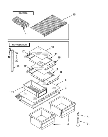 Shelf parts, optional parts
