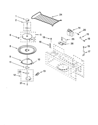 Magnetron and turntable parts