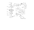 KitchenAid YKHMS145JWH1 magnetron and turntable parts diagram