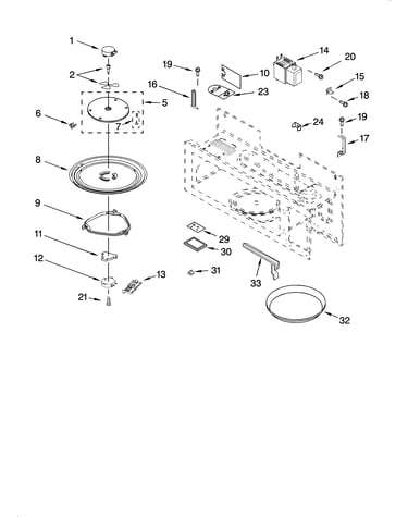 Magnetron and turntable parts