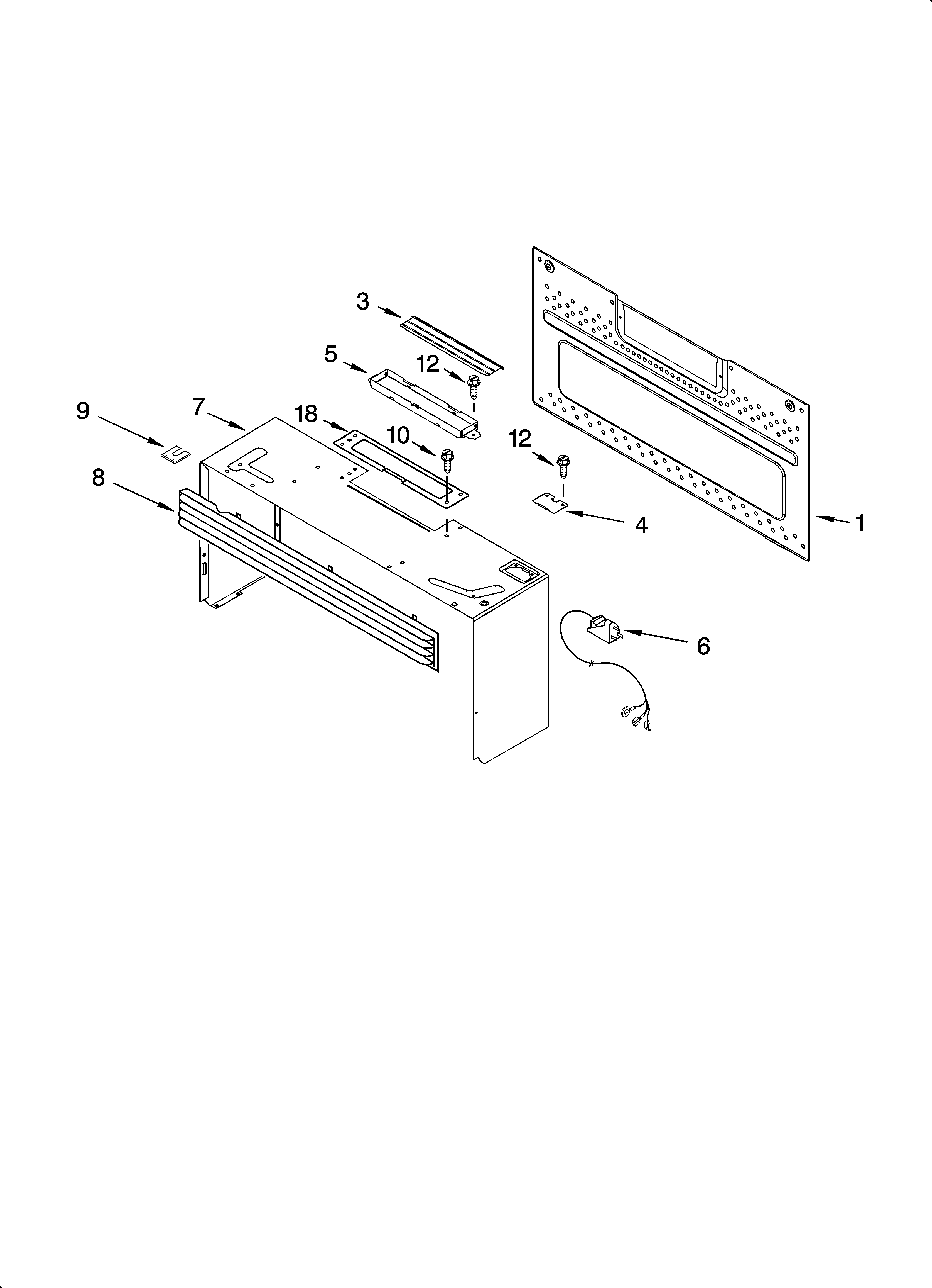 Cabinet and installation parts