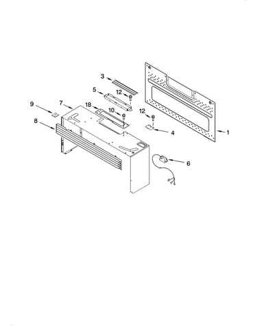 Cabinet and installation parts