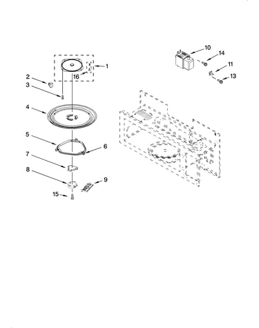 Magnetron and turntable parts