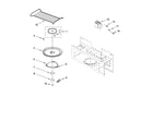 Whirlpool YMH1150XMS0 magnetron and turntable parts diagram