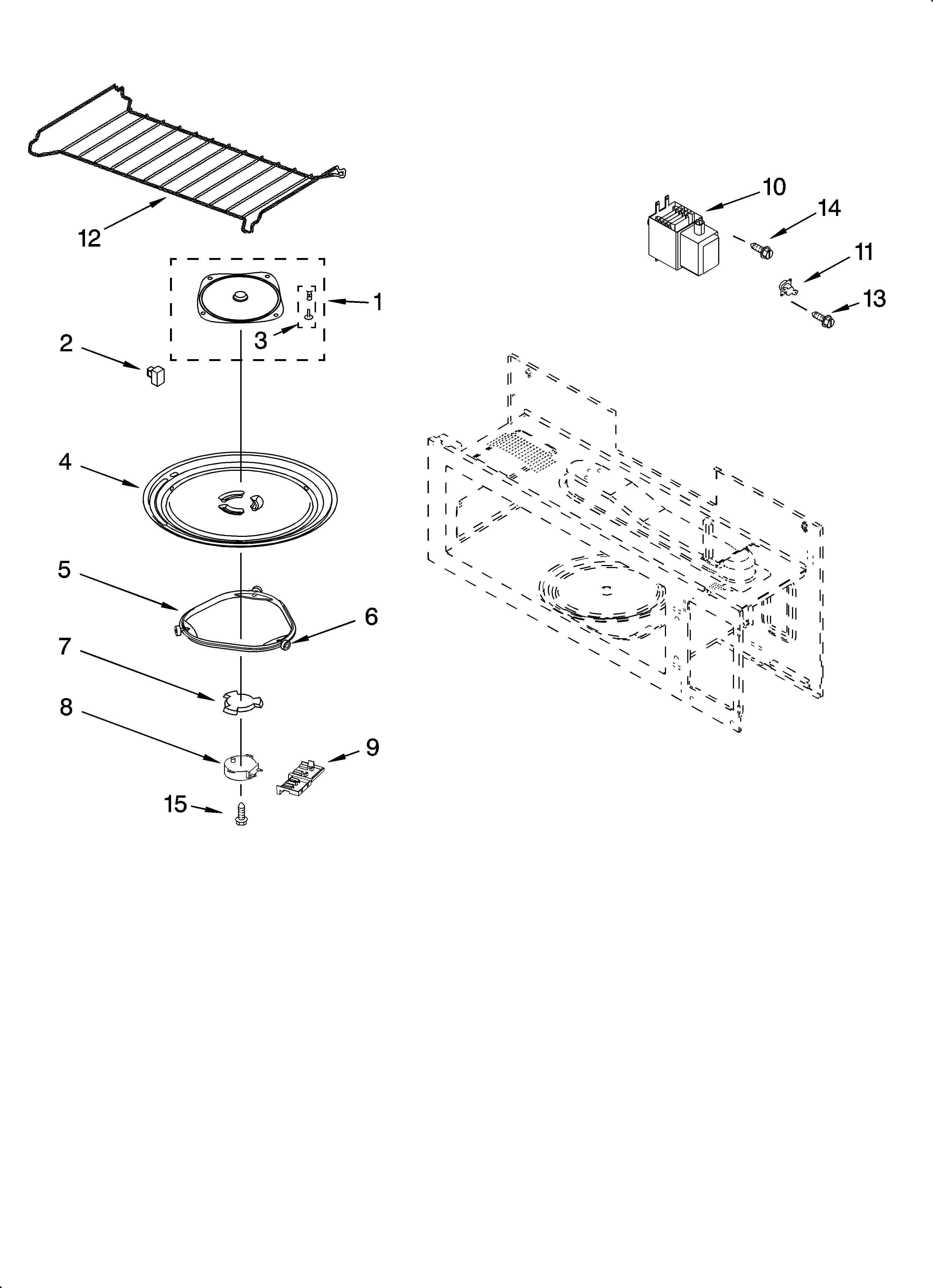 Magnetron and turntable parts