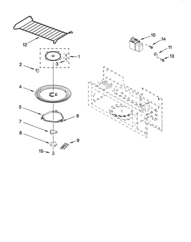 Magnetron and turntable parts