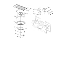 Whirlpool YMH1150XMS1 magnetron and turntable parts diagram