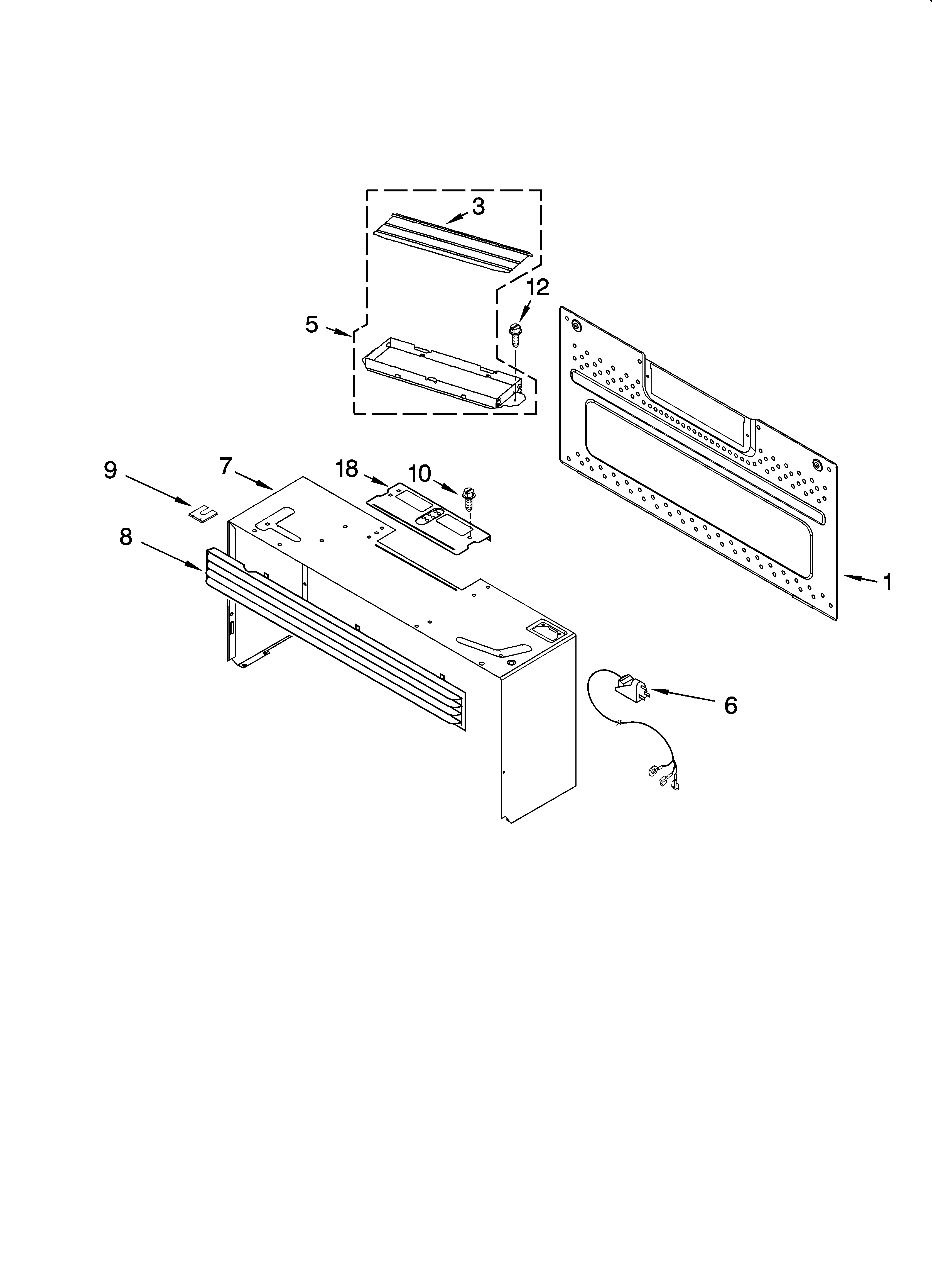 Cabinet and installation parts