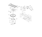 Whirlpool YMH1150XMS3 magnetron and turntable parts diagram
