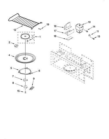 Magnetron and turntable parts