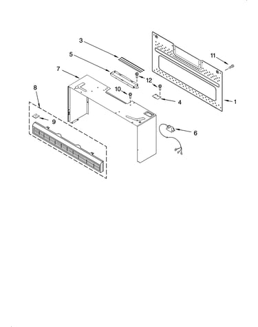 Cabinet and installation parts