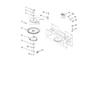 Whirlpool YMH7140XFB1 magnetron and turntable parts diagram
