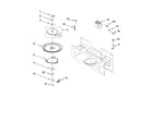 Whirlpool YMH7140XFB2 magnetron and turntable parts diagram