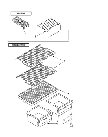 Shelf parts, optional parts (not included)
