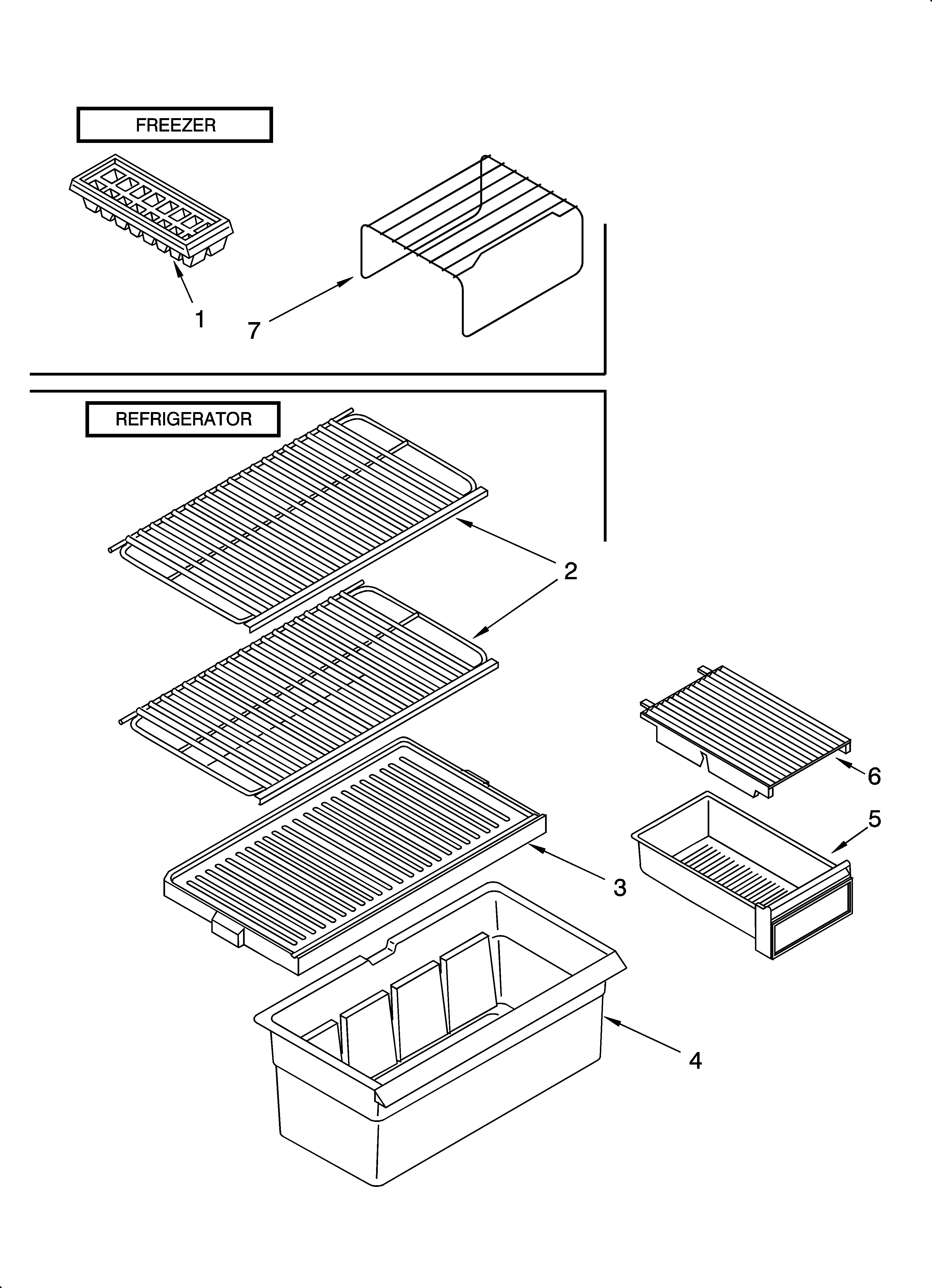 Shelf parts, optional parts
