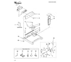 Whirlpool YWED6200SW1 top and console parts diagram
