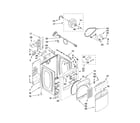 Whirlpool YWED6200SW1 cabinet parts diagram