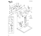 Whirlpool 7MWG87660SM0 top and console parts diagram