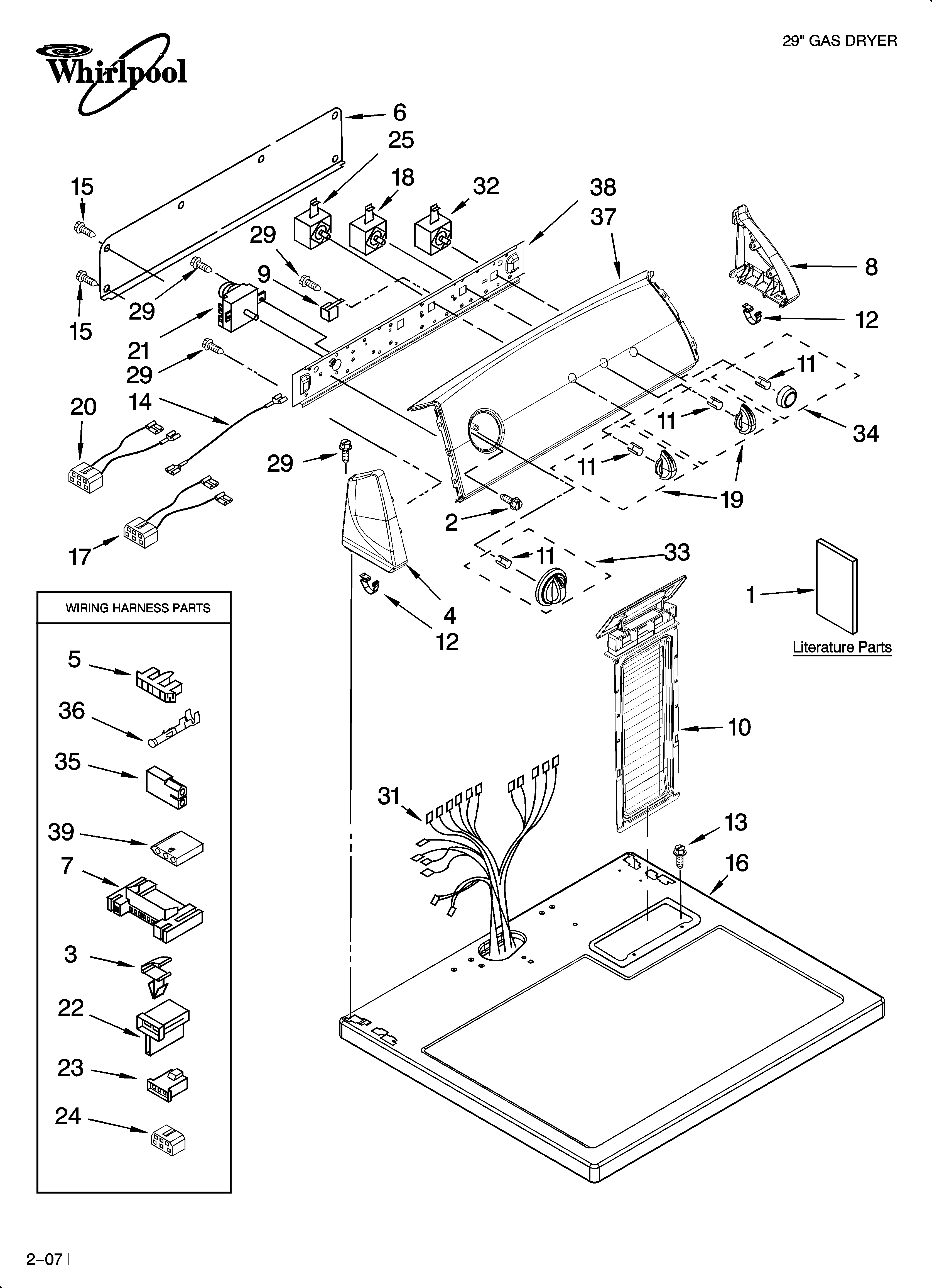 Top and console parts