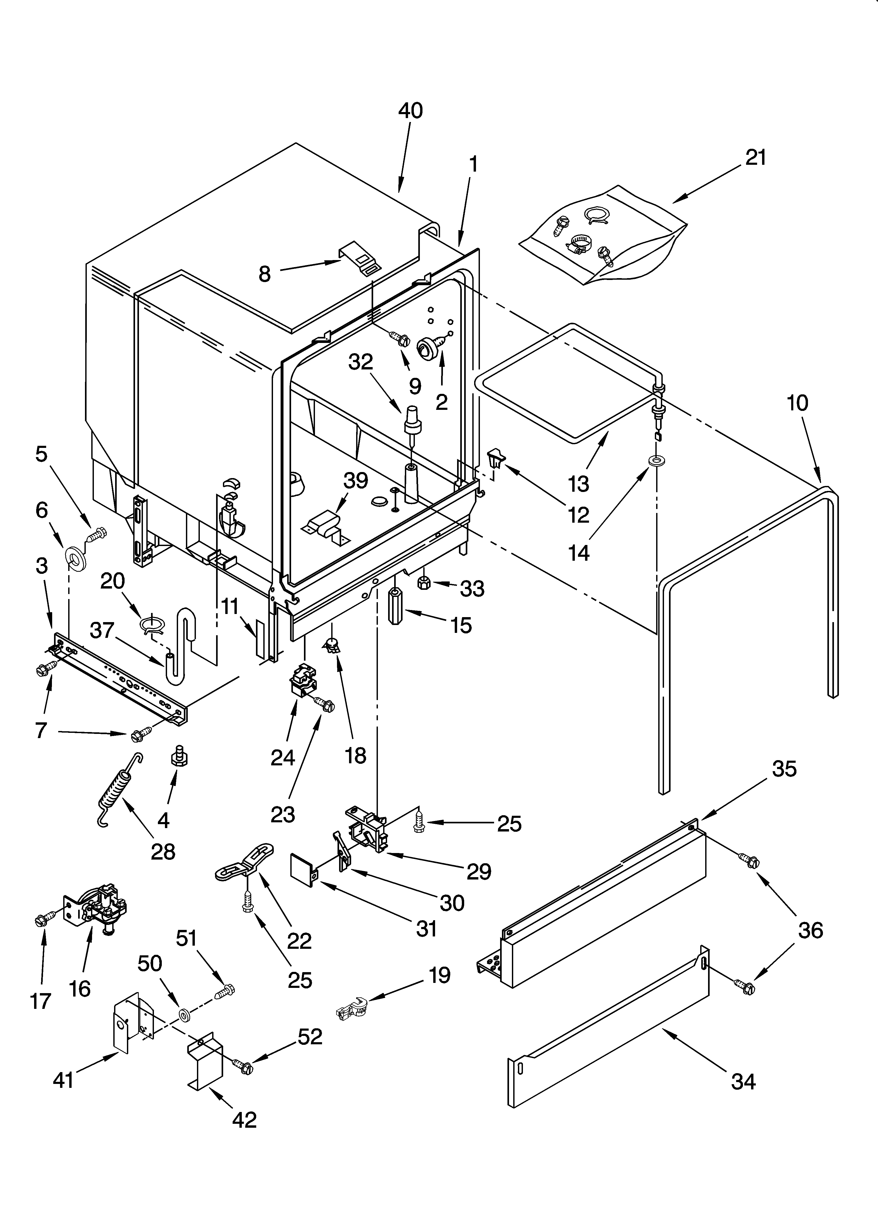 TUB ASSEMBLY PARTS