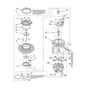Crosley CUD6710TQ0 pump and motor parts diagram