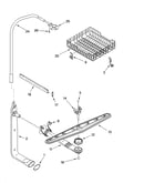 Upper dishrack and water feed parts