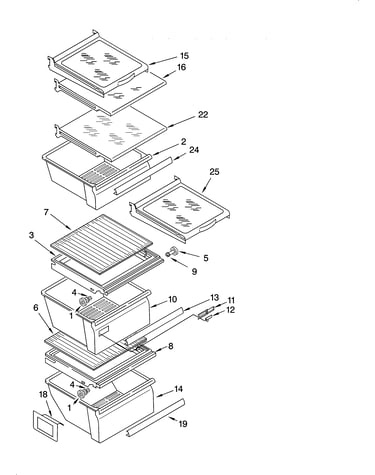 Refrigerator shelf parts