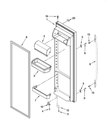 Refrigerator door parts
